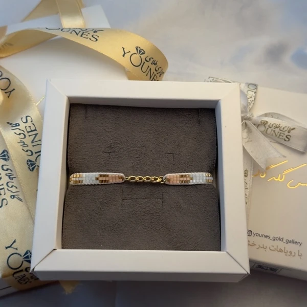 دستبند میوکی صورتی طلایی کارتیر طلا